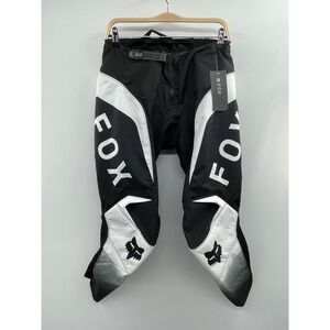 FOX 180 Lean Motocross Pants Men 32 Black White Graphic Off-Road Racing Gear NWT